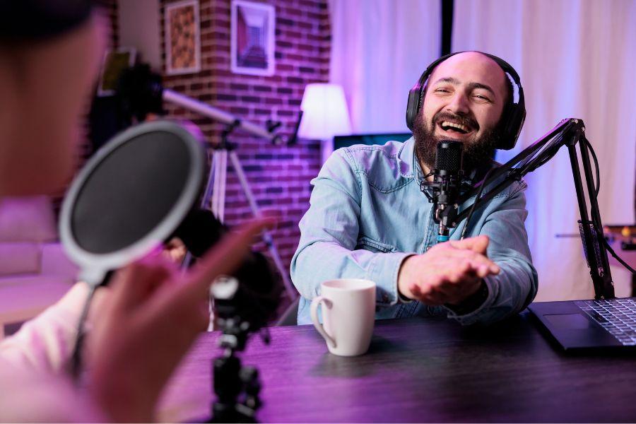 podcasters chatting